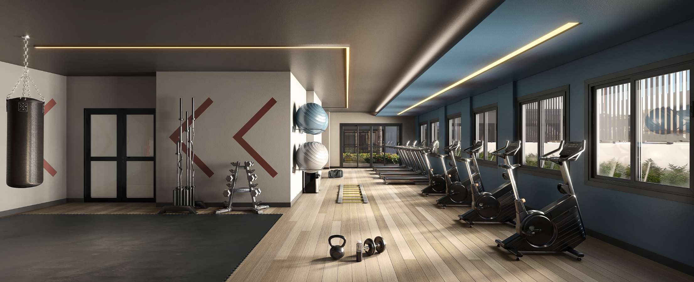 Academia de fitness do City Club Capelinha