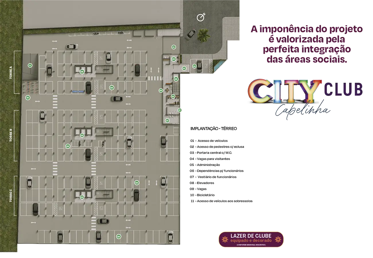 City Club Capelinha - Implantação
