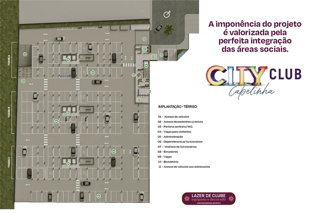 City Club Capelinha - Implantação