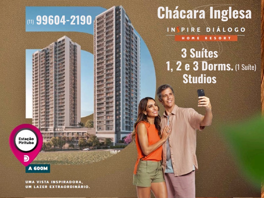 Inspire Diálogo Home Resort em Chácara Inglesa, Pirituba: apartamentos na planta com terraço gourmet e churrasqueira a carvão